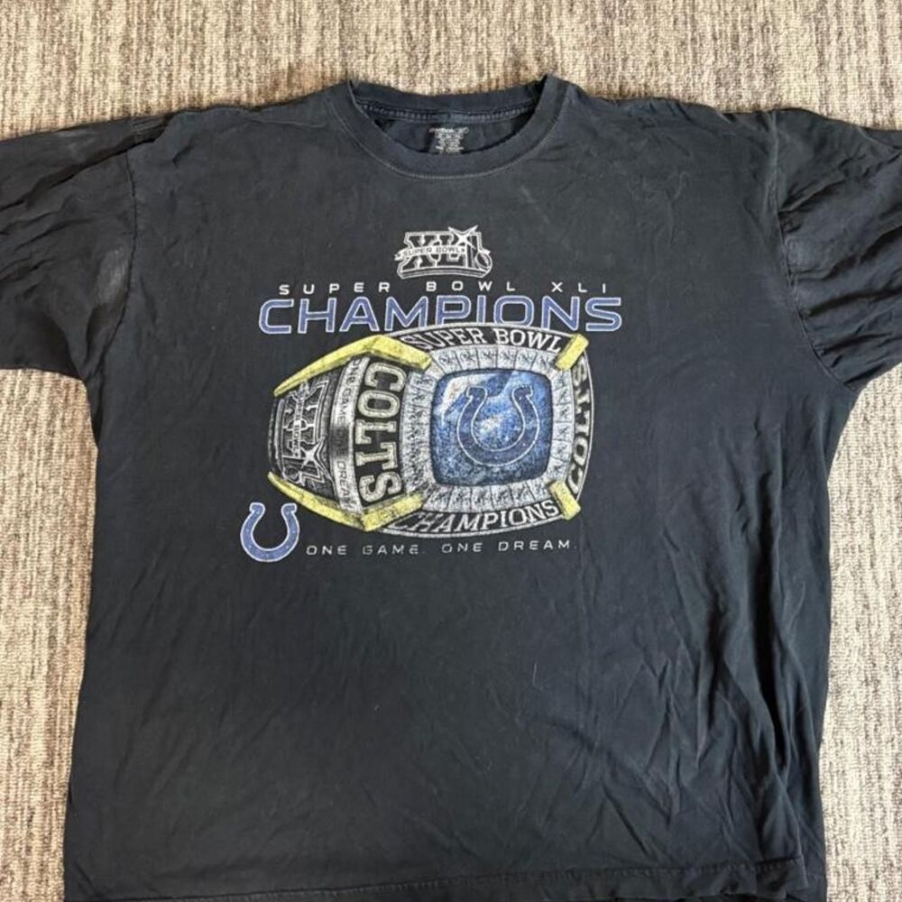 Super graphic vintage retro y2k grail tuff af Reebok Indianapolis Colts T-shirt